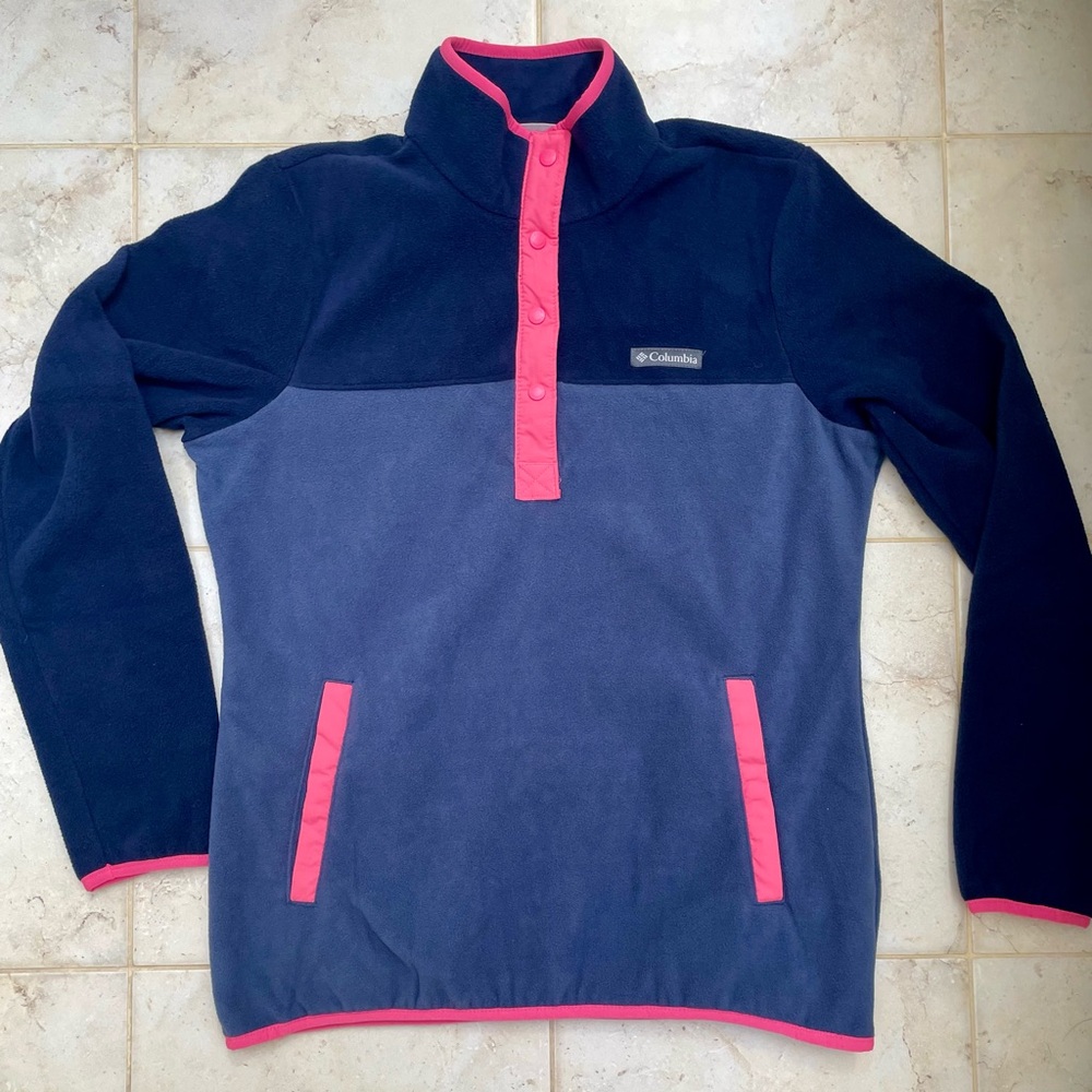 Columbia Women's Benton Springs Half Snap Pullover, Nocturnal/Dark Blue Size M